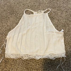 Free People White Crop Top